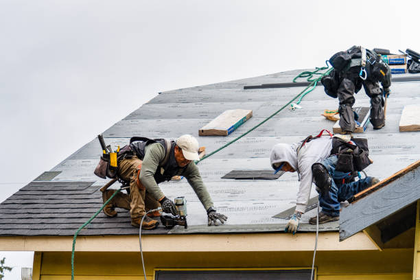 Professional Gutter Installation technician working in Highland Mills, NY